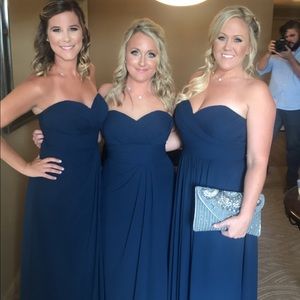 Navy Blue Bridesmaid Dress